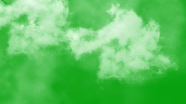 Moving clouds and fog green screen motion graphics