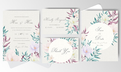 Obraz na płótnie Canvas Wedding Invitation card bundle template