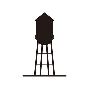Water tower logo design template vector illustration