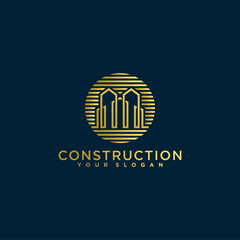 Obraz premium Building real estate logo template modern concept. vector illustration Premium Vector part 2