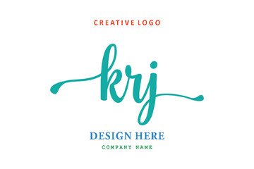 KRJ lettering logo is simple, easy to understand and authoritative