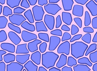 Obraz premium Abstract repeating geometric background with chaotic texture. Irregular blocks pattern. Seamless paving stone mosaic tracery. Vector illustration