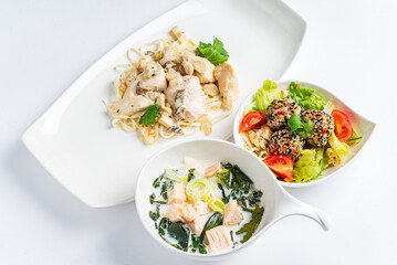 asian set on the white background