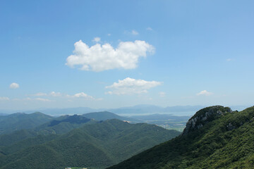 MOUNTAINS AND blue SKY in korea