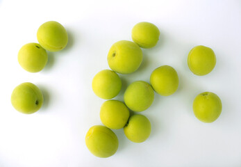 An image of Fruit of plum isolated white background.