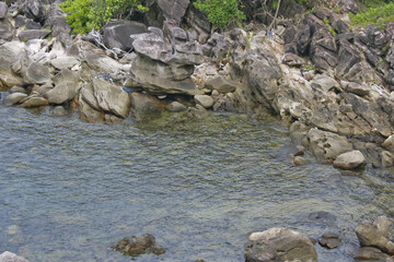 close up Beach and rock.