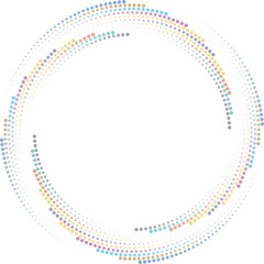 カラードットの渦巻きフレーム © kimkimchin
