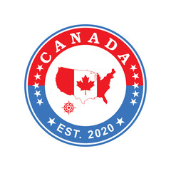 Canada Map Vector , Country Logo
