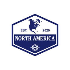 North America Map Vector , Country Logo