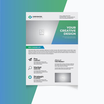 Corporate Business Flyer Template. Flyer design template vector design. Layout template in A4 size