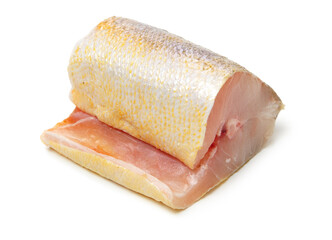 Yellow Croaker Fish On White background 