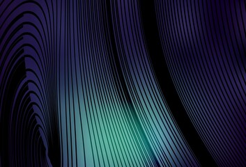 Dark Blue, Green vector template with curved lines.