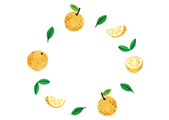 オレンジ_フレーム_水彩01