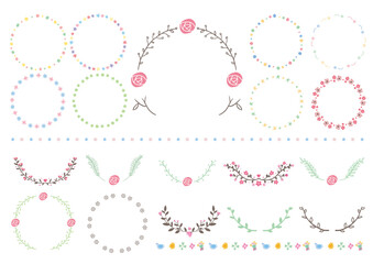 お花をあしらった見出し02