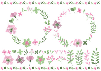 お花をあしらった見出し03