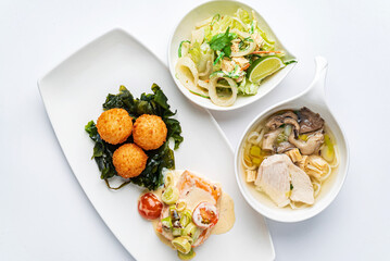 asian set on the white background