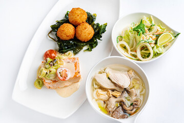 asian set on the white background