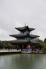 landscape of black dragon pool park in Li jiang city, yunnan , china