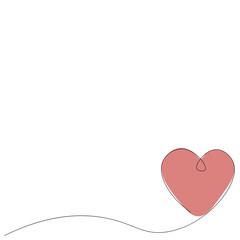 Valentines day heart background vector illustration