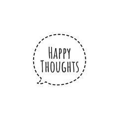 ''Happy thoughts'' Lettering
