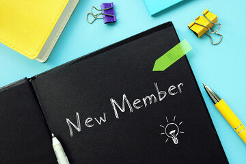 Business concept about New Member S with sign on the page.