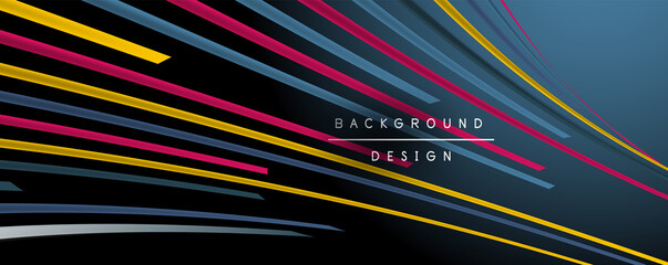 Abstract colorful lines vector background. Internet, big data and technology connections concept, abstract template