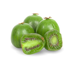mini kiwiberry isolated on white background