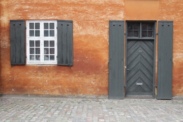 old door in wall