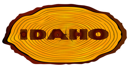 Idaho Log Sign