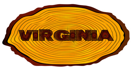 Virginia Log Sign
