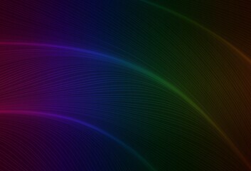 Dark Multicolor vector background with wry lines.