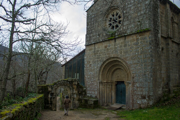 Parada de Sil, Spain. The Mosteiro de Santa Cristina de Ribas de Sil, a Romanesque monastery in Galicia