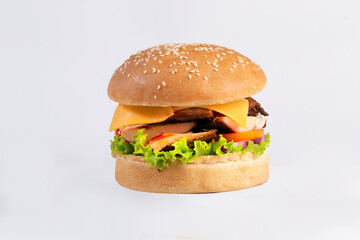 Chicken burger
chicken burger that is stacked with the perfect mix of ingredients