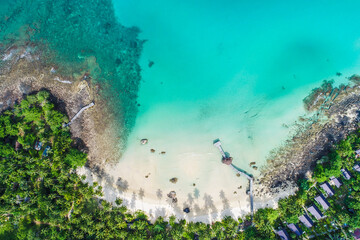 Sea wave on white sand beach sunny day summer travel trip