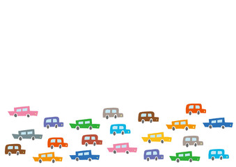 Fototapeta premium カラフルな車_フレーム