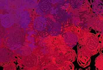 Dark Purple, Pink vector template with chaotic shapes.