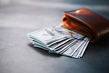 Group of money stack of 100 US dollars banknotes a lot of the background texture. Cash money in a large pile as a finance background.