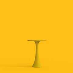 Tisch gelb, Vintage, Retro, Hintergrund, 3d