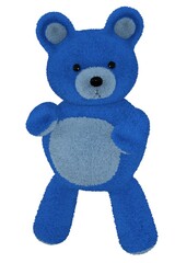 Teddybär, blau, Plüschtier 