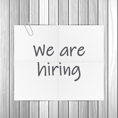 Notepad we are hiring text