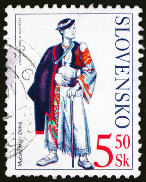 Postage stamp Slovakia 2001 Man from Detva
