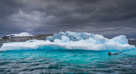 Images of ice bergs in Antartica