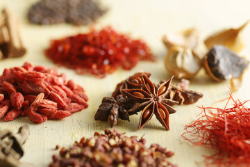中華のスパイスと中華素材