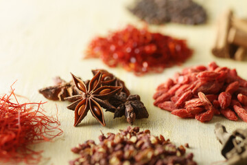 中華のスパイスと中華素材