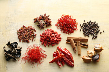 中華のスパイスと中華素材