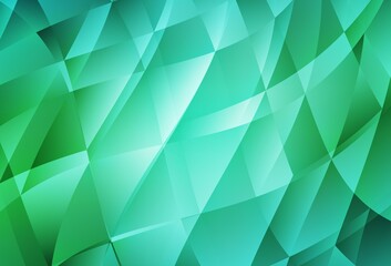 Light Green vector gradient triangles texture.