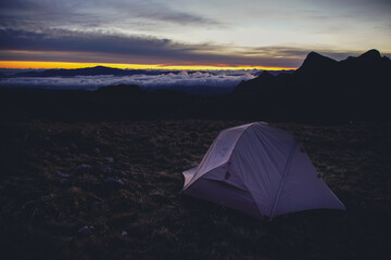 Obraz premium Indian summer hiking in the mountains of Sutjeska national park, Montenegro