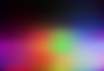 Dark Multicolor vector blurred shine abstract template.