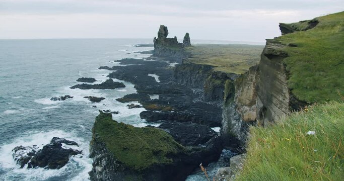 Londrangar Cliffs located in Snaefellsness Peninsula, Iceland