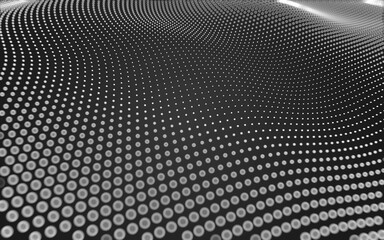 Abstract background. Molecules technology with polygonal shapes, connecting dots and lines. Connection structure. Big data visualization.